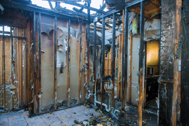 Professional Fire Damage Removal technician working in Lowesville, NC